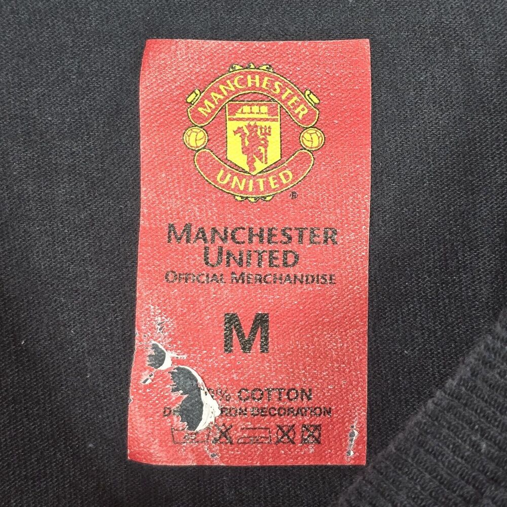 Manchester United Red Devils Men's Black Red Logo T-Shirt Size M - Picture 3 of 8